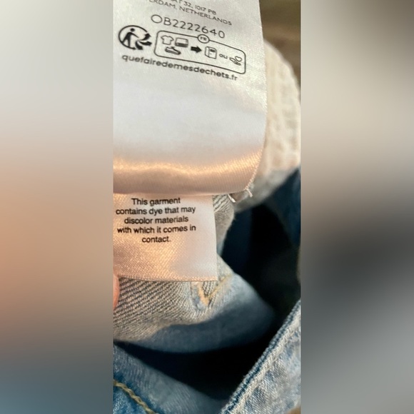 We The Free Jeans Flared Size 26 Flare Boho Free People Raw Hem Denim Blue - Picture 13 of 13